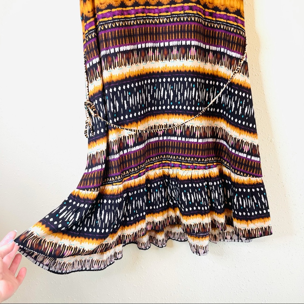 Beachlunchlounge Lou Lou Belted Multicolor Midi Dress Sz Medium NWT - Picture 3 of 12